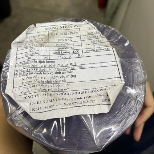 Màng nhựa PVC 0.2mm - khổ 1.4m